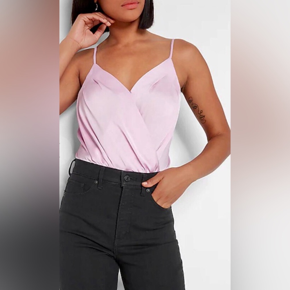 Express NWT Satin Wrap Cami Bodysuit